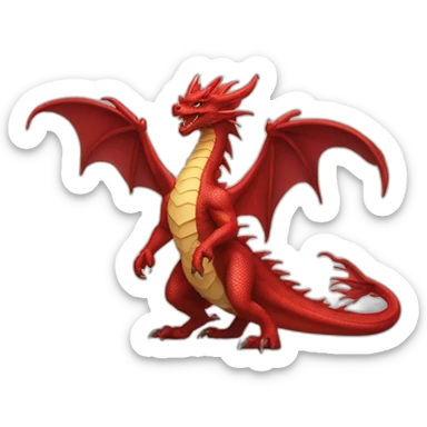 Red dragon of domination sticker