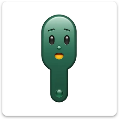 dark green exclamation mark, minimalist, no faces or emojis sticker