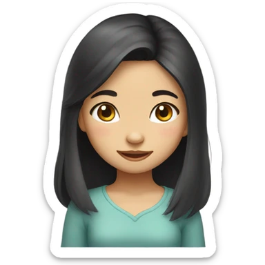 vietnamese girl cat sticker