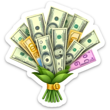 Money bouquet  sticker