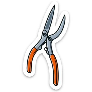 garden pruning scissors sticker