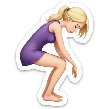 Girl bending over  sticker