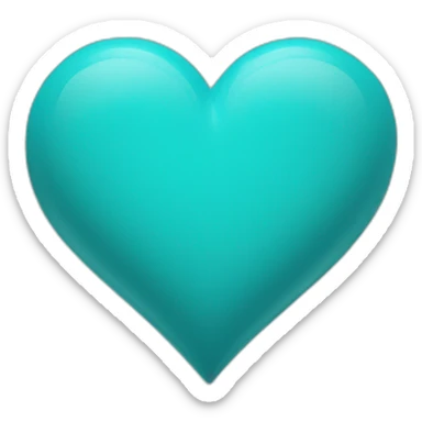 coeur bleu turquoise sticker