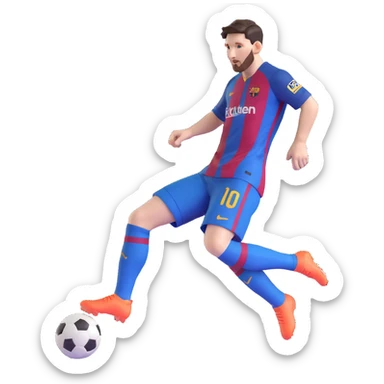 Lionel Messi, football legend, dynamic pose sticker