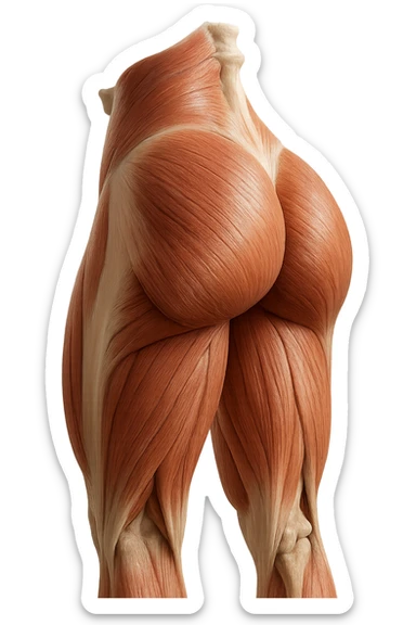 glutei gruppo muscolare iperrealistico 4k sticker