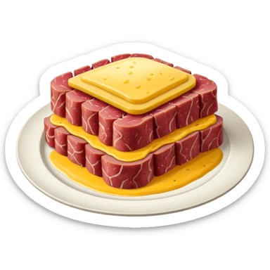 corned beef on a plate sticker