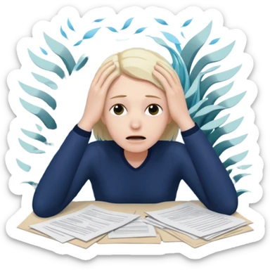 drowning in an ocean of work sticker