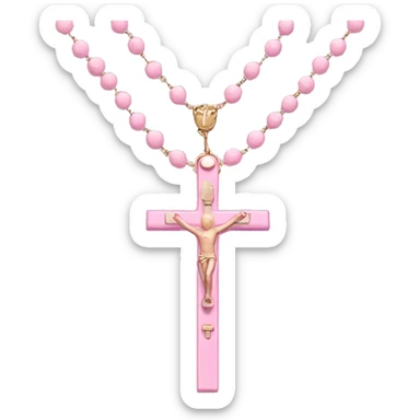 Light Pink rosary sticker