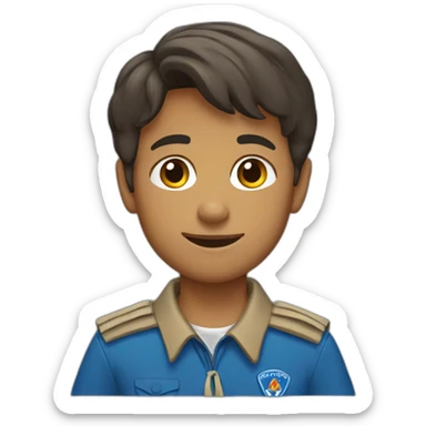 Scout boy with a blue scout shirt sticker