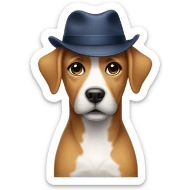 dog wif hat sticker