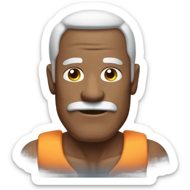 old strong dad with muscles sticker