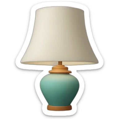 Lamp made from clay sticker