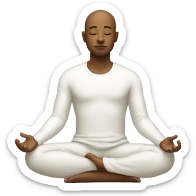 Man meditating  sticker