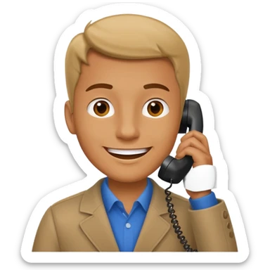 un hombre llamando por telefono sticker