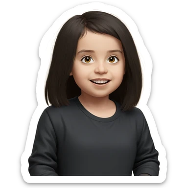 girl in black shirt sticker