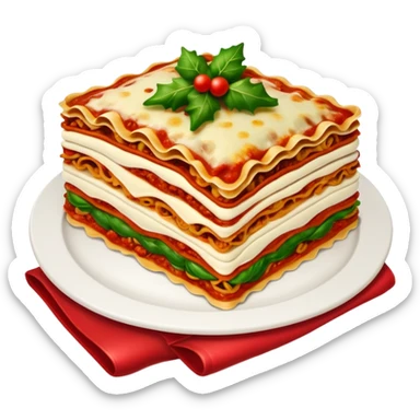 lasagna Christmas sticker