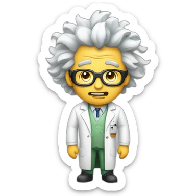 mad scientist  sticker