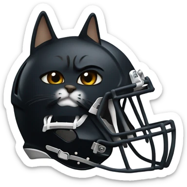 Black cat with cowboys football helmet sticker