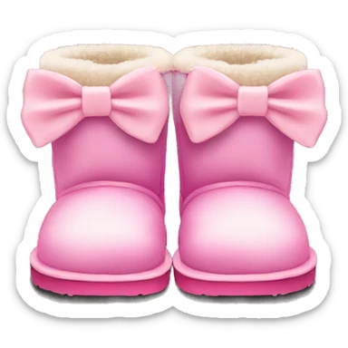 Ugg boots with pink bows sticker