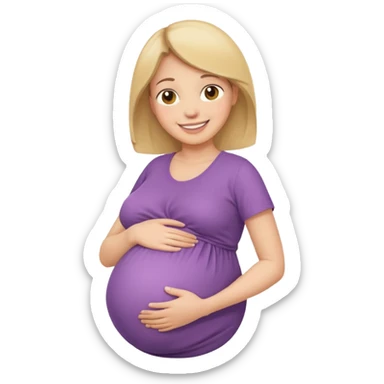 Una mamá embarazada de caba sticker