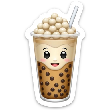 cute boba coffee drink  sticker