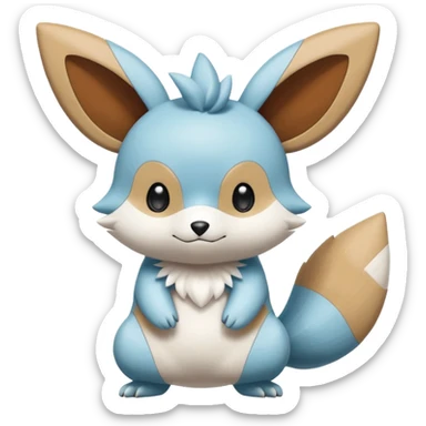 Victini-Oshawott-Minccino-Fakémon-hybrid-creature (full body)  sticker