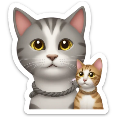 Cat and tangle sticker