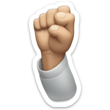 fist clenching man, confident, white man sticker