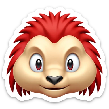 Knuckles the Echidna face from Sonic the Hedgehog sticker