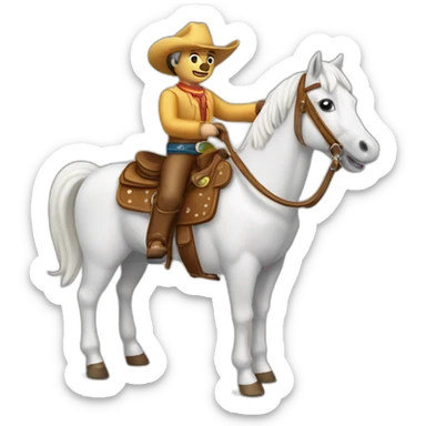 cowboy toy horse sticker