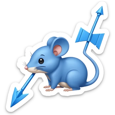 Blue mouse cursor sticker