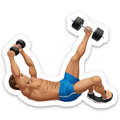 side-view of guy doing decline abdominal Crunches with sixpack sticker