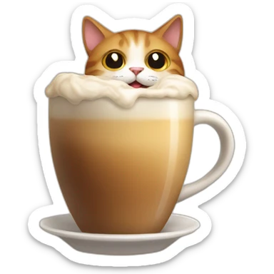 Morning coffee cat sticker