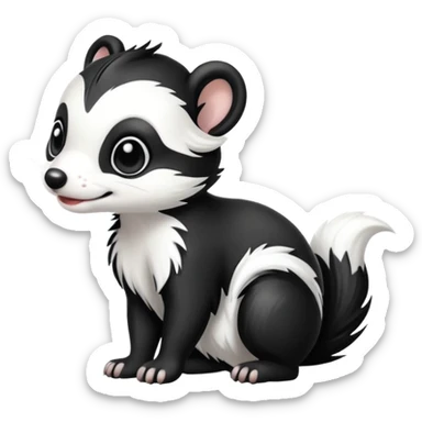 Skunk puppy sticker