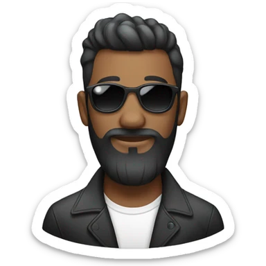 Barber with sunglasses  sticker