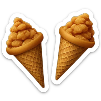 Two Raw brown sugar cones sticker