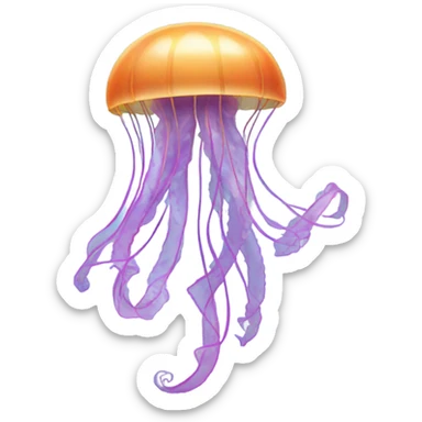 Jellyfish hula hooping sticker
