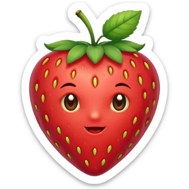 Una fresa pero dibujada sticker