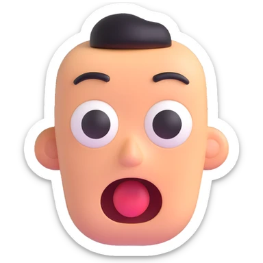 shocked face sticker