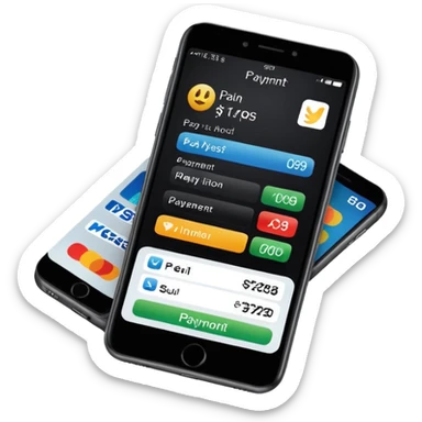 Mobile payment – smartphone with payment app sticker