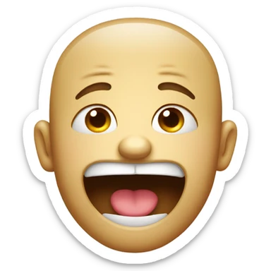 face with drooling mouth sticker