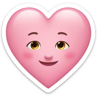baby pink heart sticker