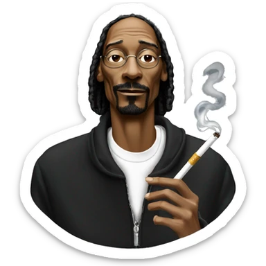Snoop Dogg smoking a cigarette  sticker