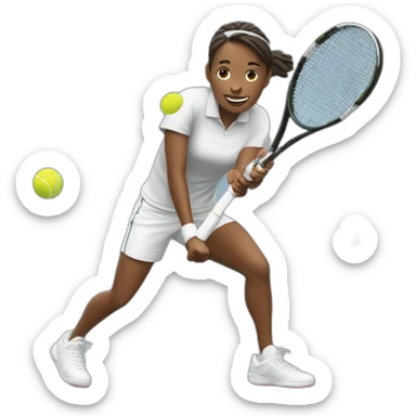 Tennis player sticker