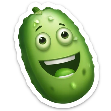 Happy pickle sticker