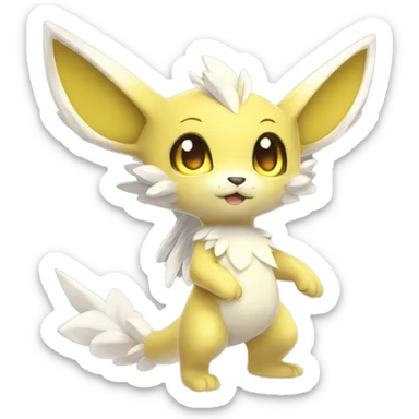 a anthro chibi-style shiny sparkle-Fakémon-hybrid full body sticker