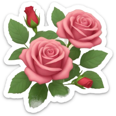 postcard with roses  sticker