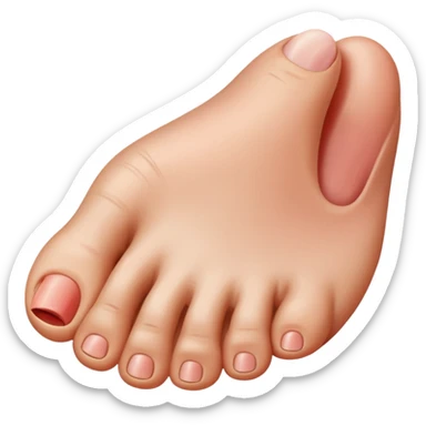 Human toe missing few millimeter of tip portion sticker