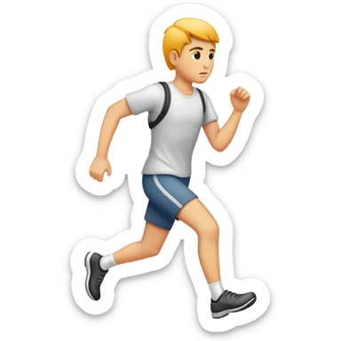 Person walking fast, speedwalking sticker