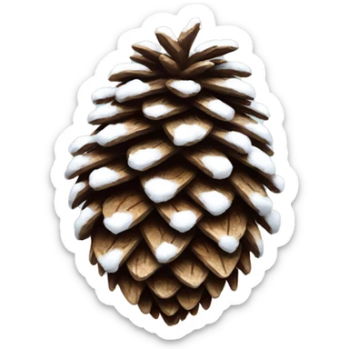 Snowy pine cone  sticker